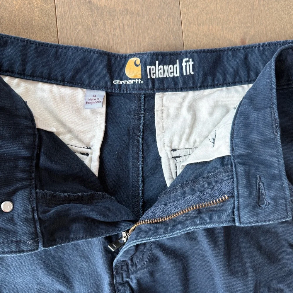 Carhartt Size 30 Navy Rigby Cargo Relaxed Fit 11” Short